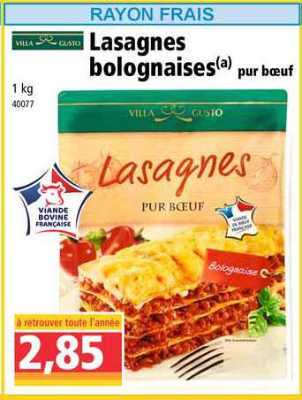 Lasagnes Bolognaises Villa Gusto