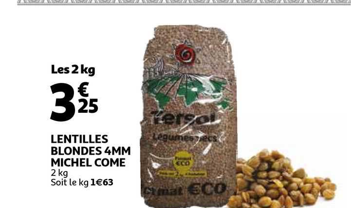 lentilles blondes 4mm michel come