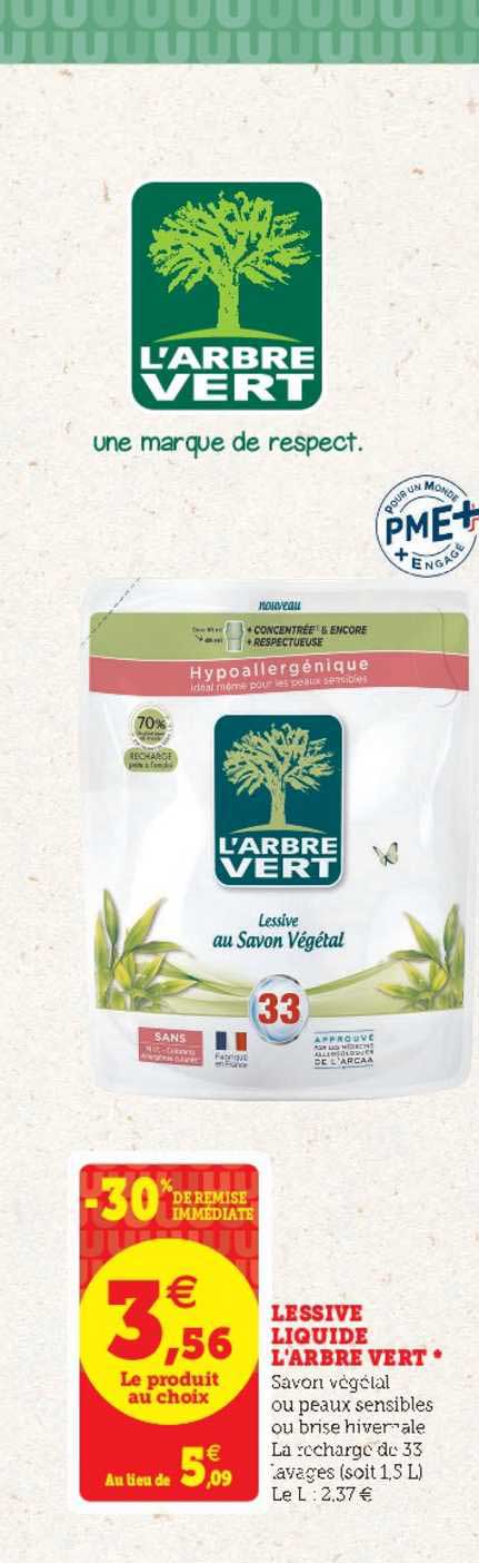 lessive liquide l'arbre vert