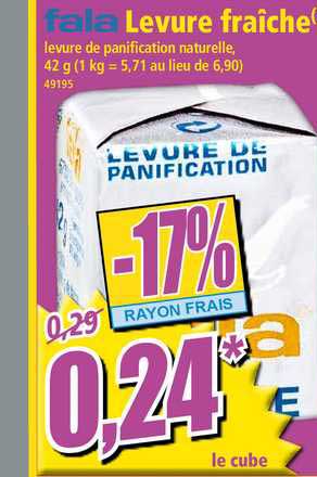levure fraîche fala