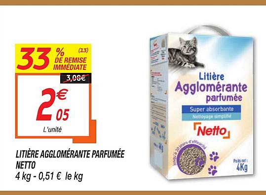 Litière Agglomérante Parfumée Netto