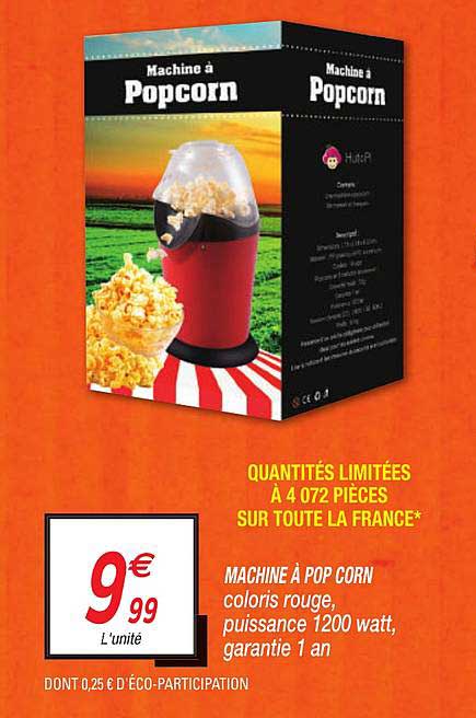 machine à pop corn
