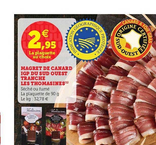 magret de canard igp du sud ouest tranché les thomasines