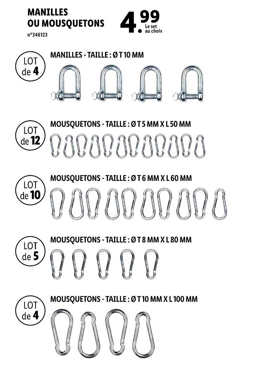 Manilles Ou Mousquetons