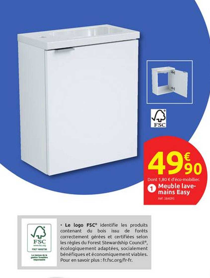 meuble lave-mains easy