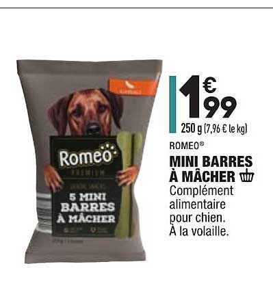 mini barres à mâcher romeo