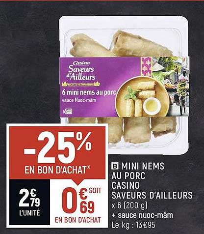 mini nems au porc casino saveurs d'ailleurs