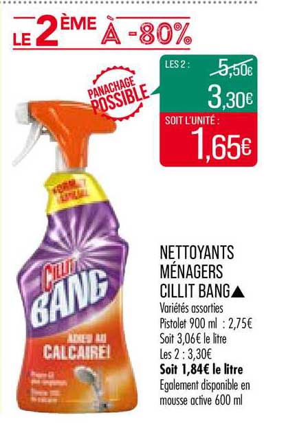 nettoyants ménagers cillit bang