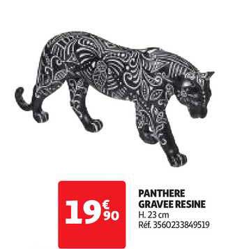 Panthère Gravée Résine