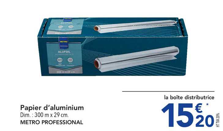 papier d'aluminium metro professional