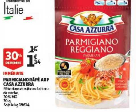 parmigiano râpé aop casa azzurra