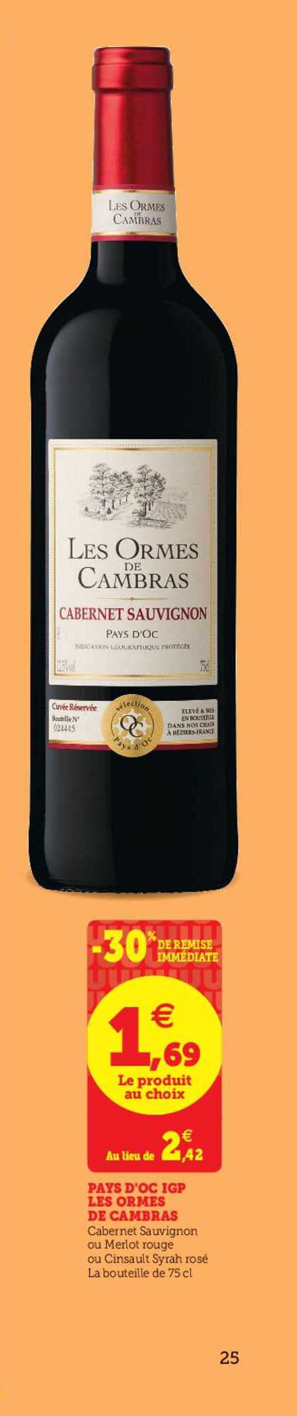 pays d'oc igp les ormes de cambras