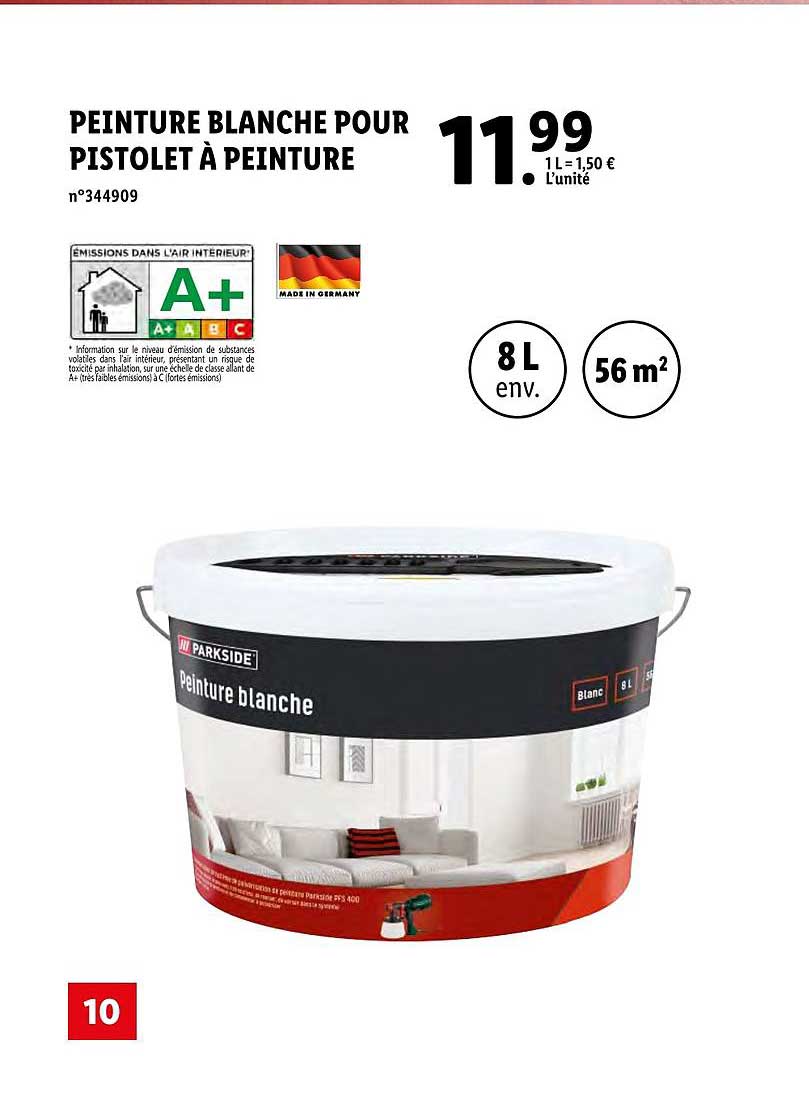 Peinture Blanche Pour Pistolet à Peinture Parkside