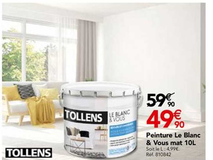 peinture le blanc & vous mat 10 l
