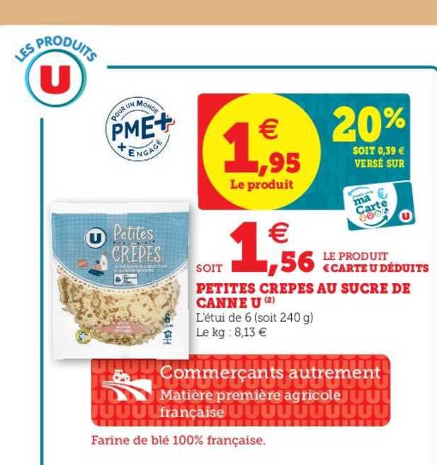 petites crêpes au sucre de canne u