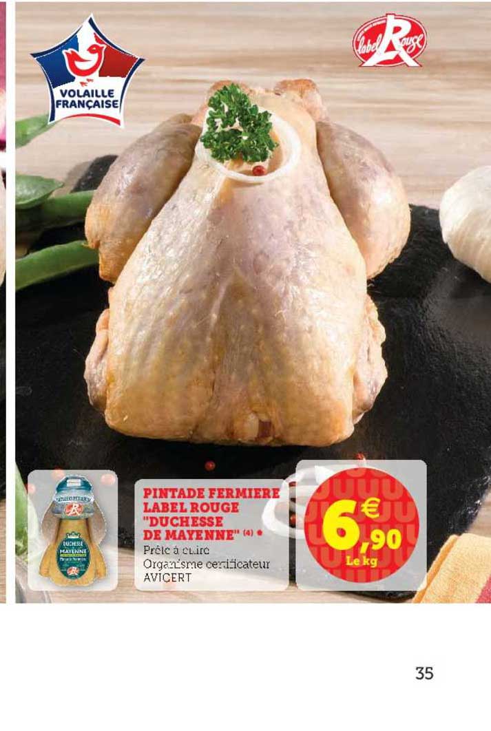 pintade fermière label rouge "duchesse de mayenne"