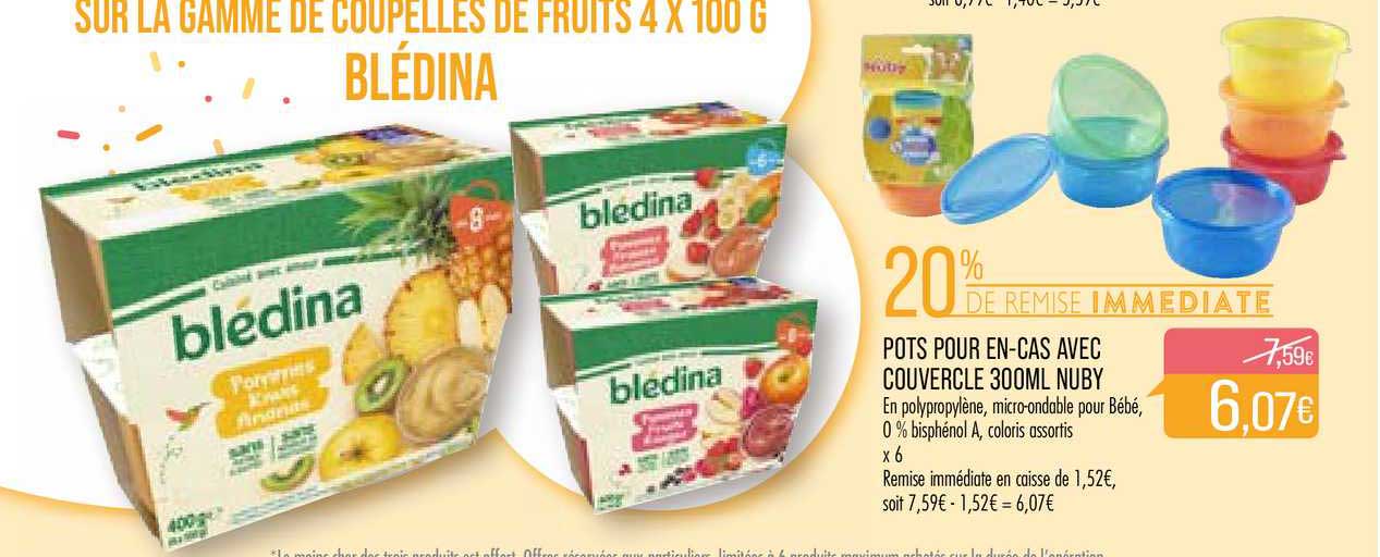 pots pour en-cas avec couvercle 300ml nuby