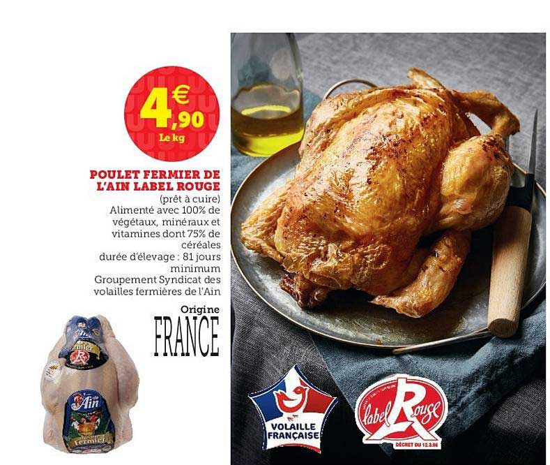 poulet fermier de l'ain label rouge