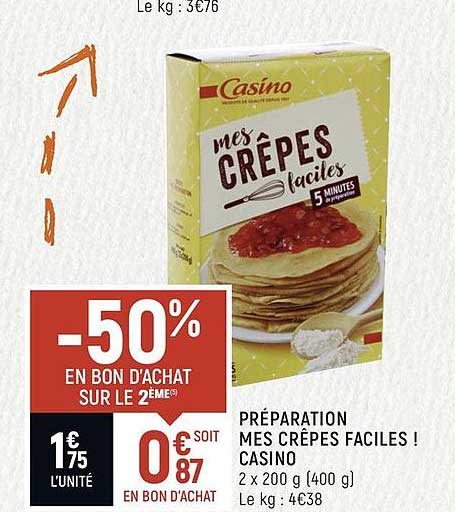 Préparation Mes Crêpes Faciles ! Casino