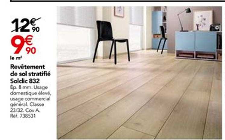 revêtement de sol stratifié solclic 832