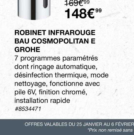 robinet infrarouge bau cosmopolitan e grohe