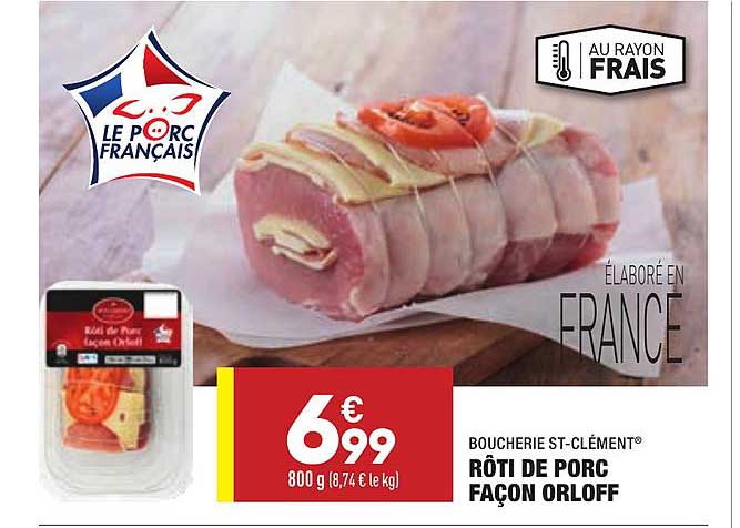 rôti de porc façon orloff boucherie st-clément