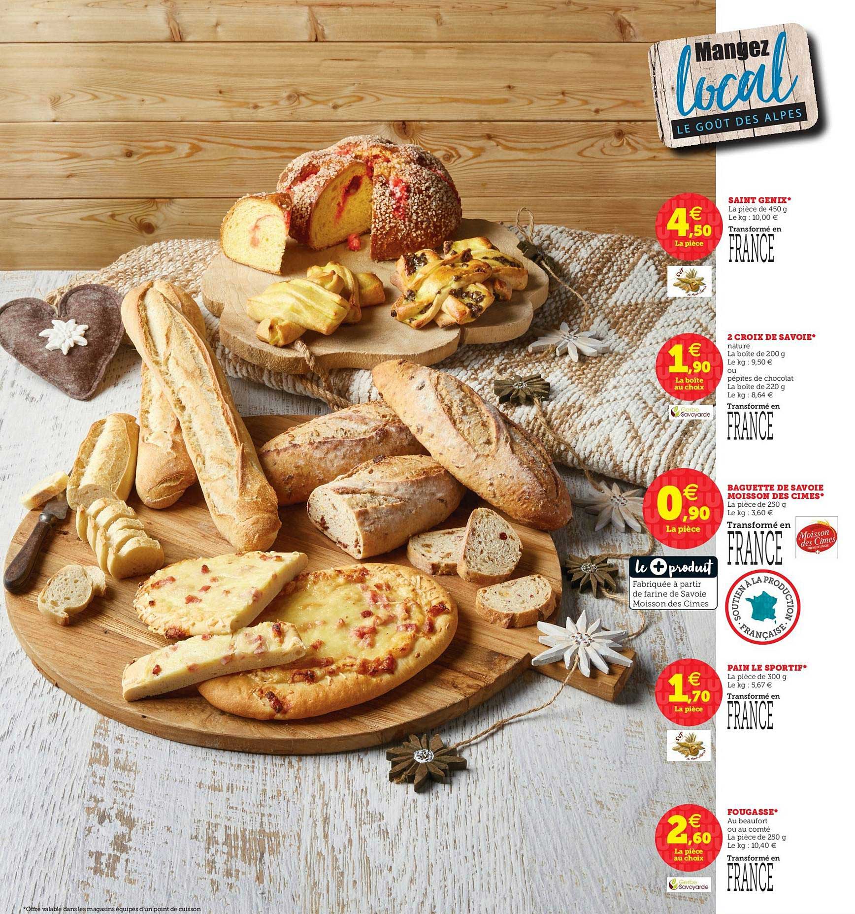 saint genix, 2 croix de savoie, baguette de savoie moisson des cimes, pain sportif