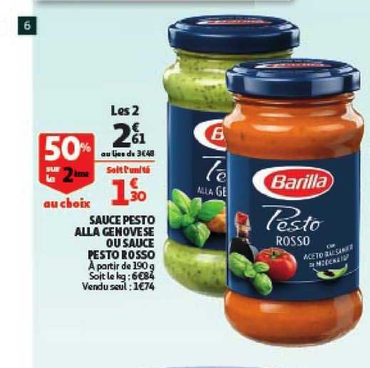 sauce pesto alla genovese ou sauce pesto rosso