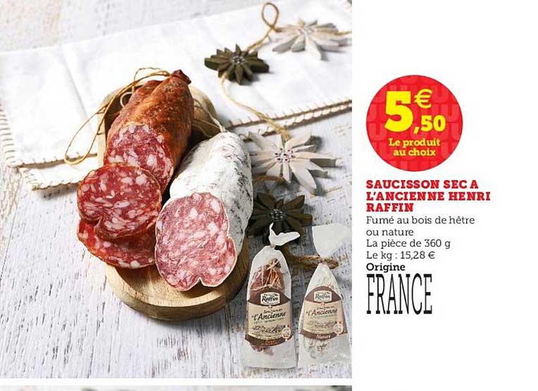 saucisson sec à l'ancienne henri raffin