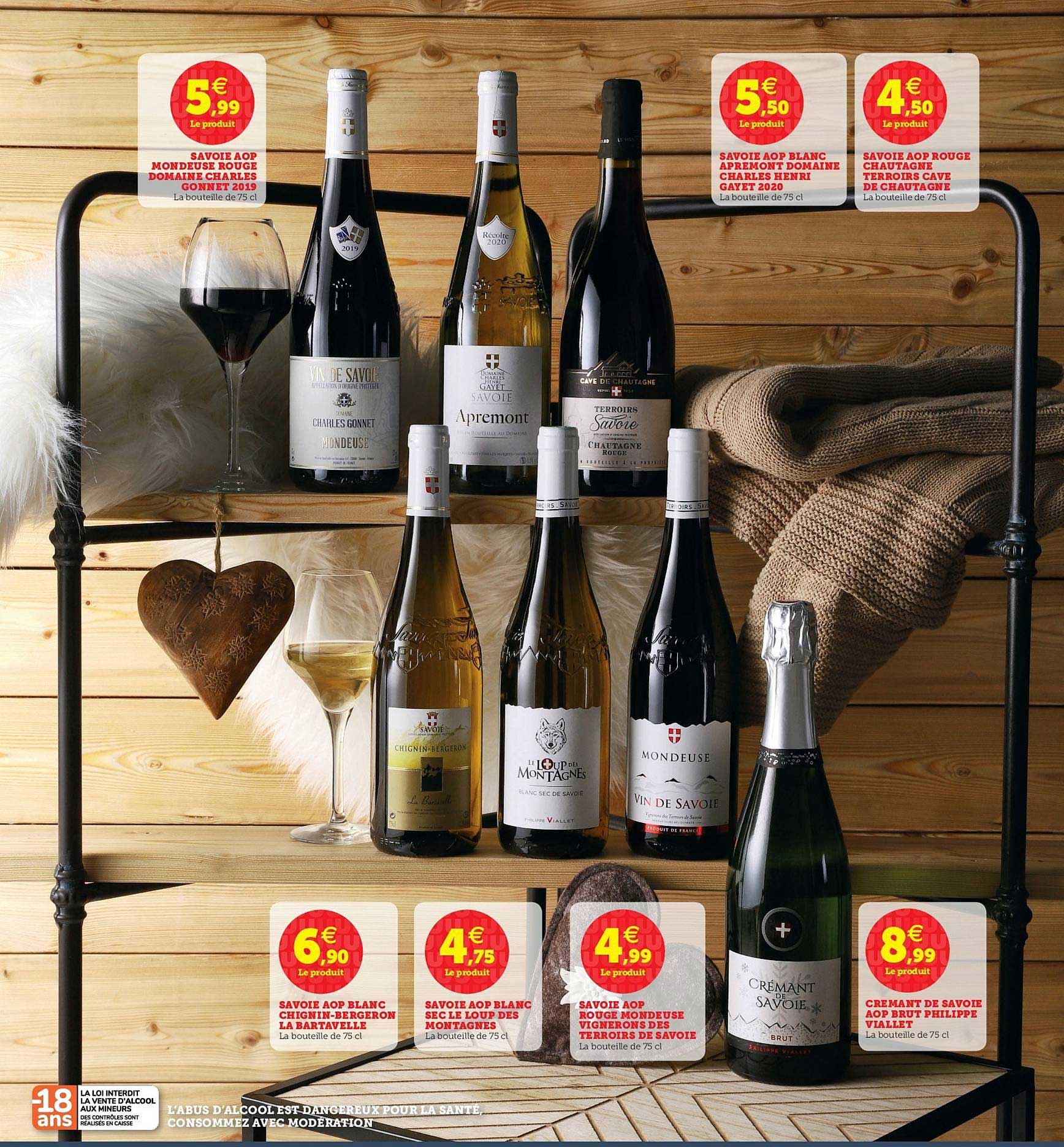 savoie aop mondeuse rouge charles gonnet 2019, domaine charles henri gayet 2020, chautagne teroirs cave de chautagne, chignin-bergeron la bartavelle, le loup des montagnes, crémant de savoie aop brut philippe viallet