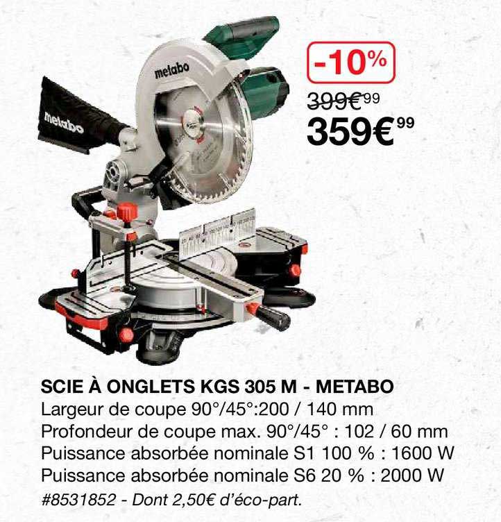 Scie à Onglets Kgs 305 M - Metabo