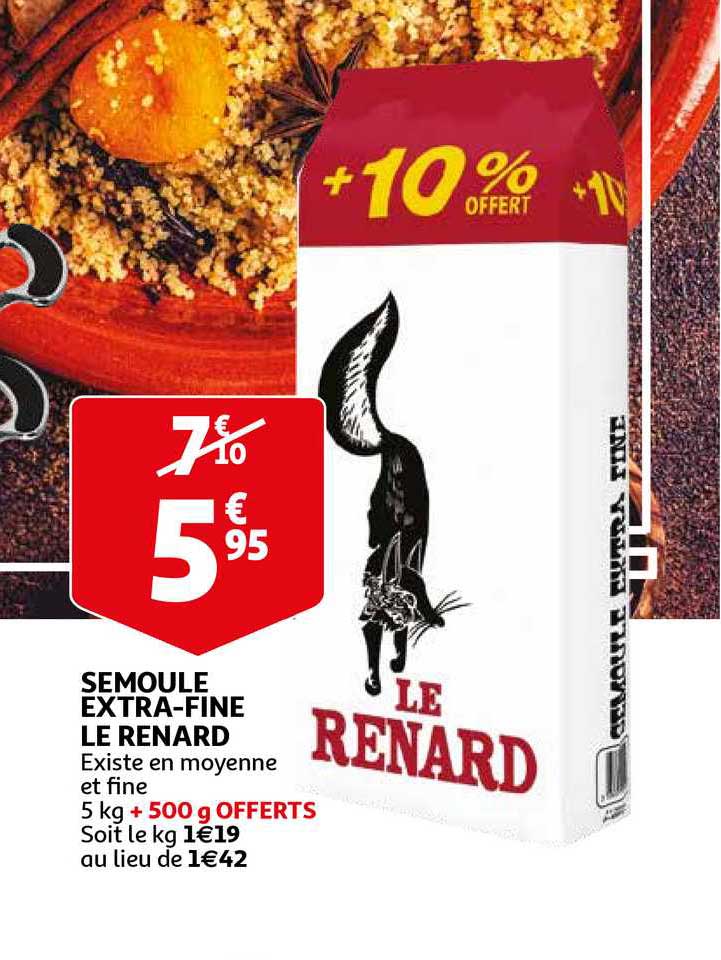 semoule extra-fine le renard