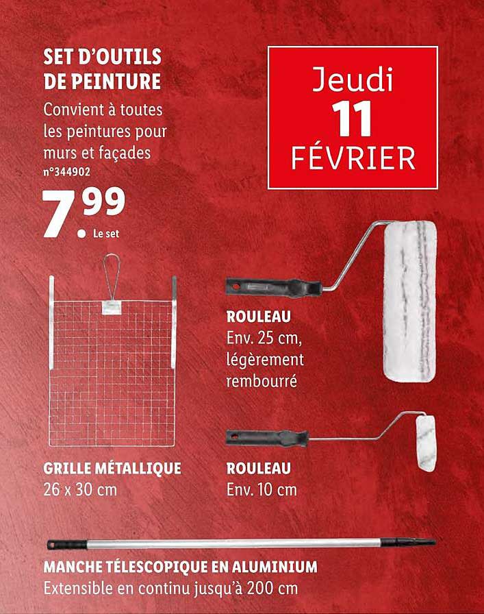 set d'outils de peinture, grille métallique, rouleau