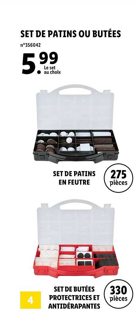 set de pains ou butées