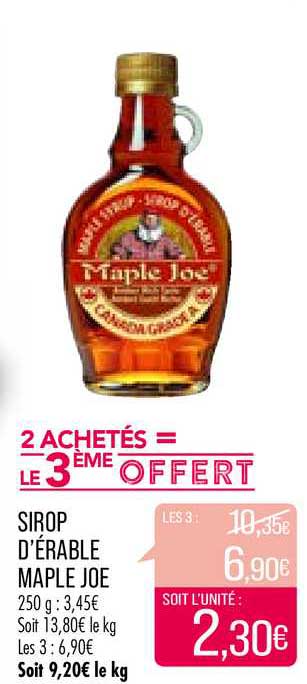 sirop d'érable maple joe