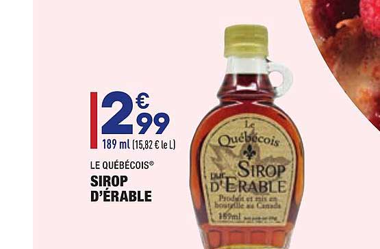 sirop d'érable sirop le québécois