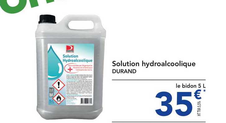 solution hydroalcoolique durand