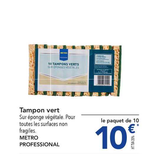 tampon vert metro professional