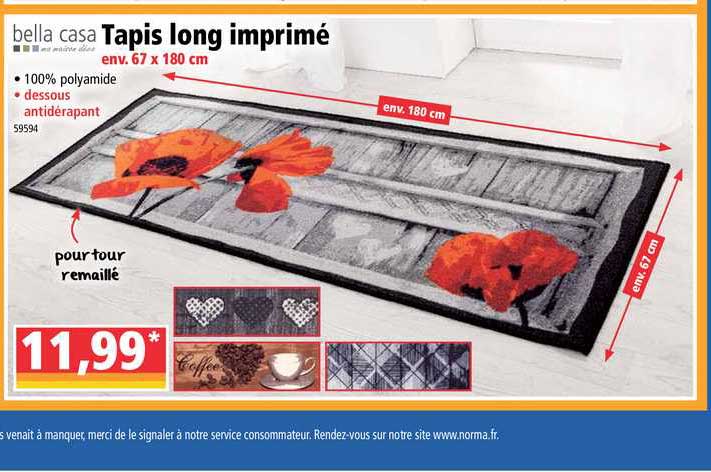 Tapis Long Imprimé Bella Casa