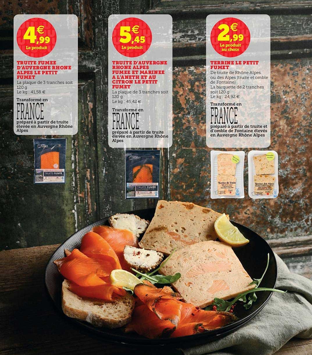 truite fumés d'auvergne rhône alpes le petit fumet, truite d'auvergne le petit fumet, terrine le petit fumet