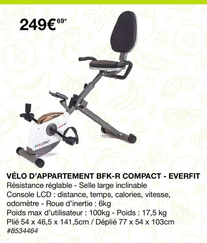 vélo d'appartement bfk-r compact - everfit