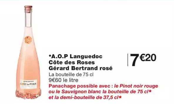 a.o.p. languedoc côte des roses gérard bertrand rosé