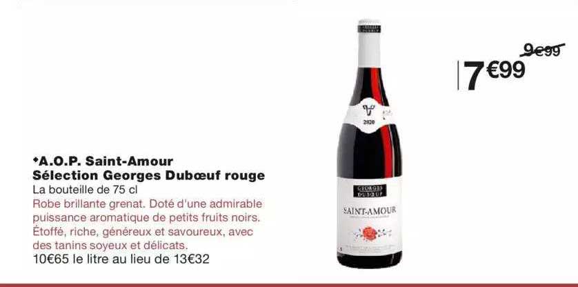 a.o.p. saint-amour sélection georges dubœuf rouge