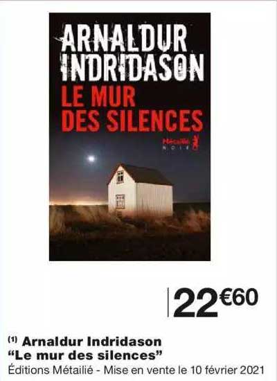 arnaldur indridason "le mur des silences"