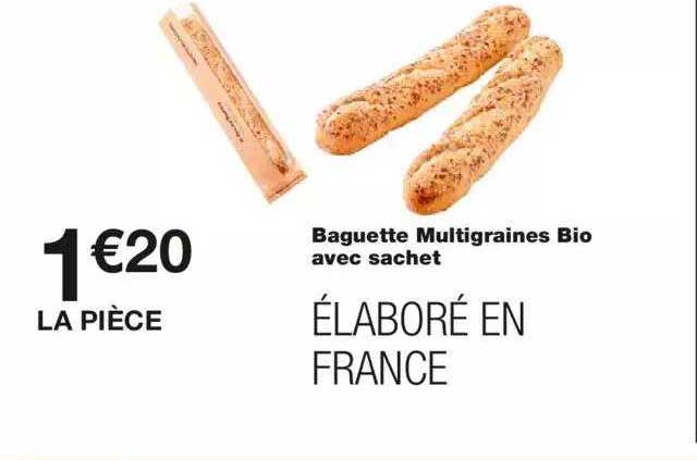 Baguette Multigraines Bio Avec Sachet