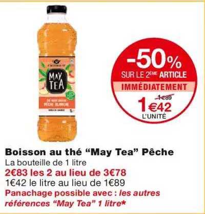 boisson au thé "may tea" pêche