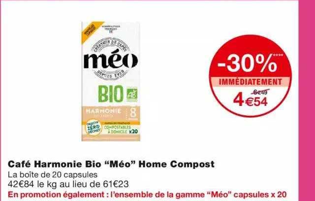 Café Harmonie Bio "méo" Home Compost