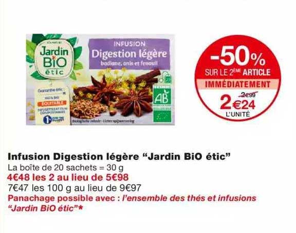 infusion digestion légère "jardin bio étic"