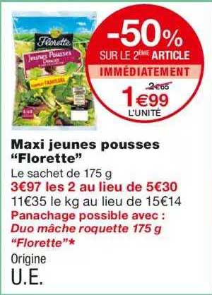 Maxi Jeunes Pousses "florette"