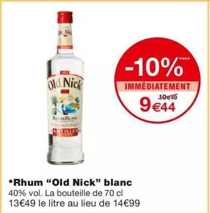 rhum "old nick" blanc